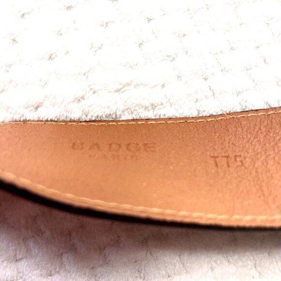 Badge Vintage Leather Studded Suede Leather made in Italy Belt M main image 13